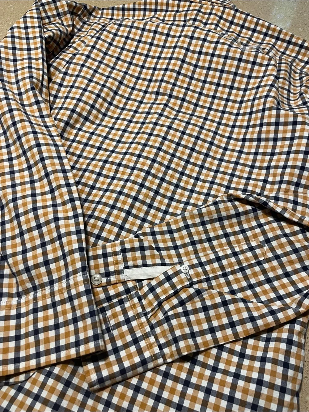 J. Crew Men's Checked Button-Down Shirt in Navy, White & Tan